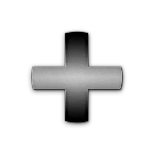 Black and White Plus Sign
