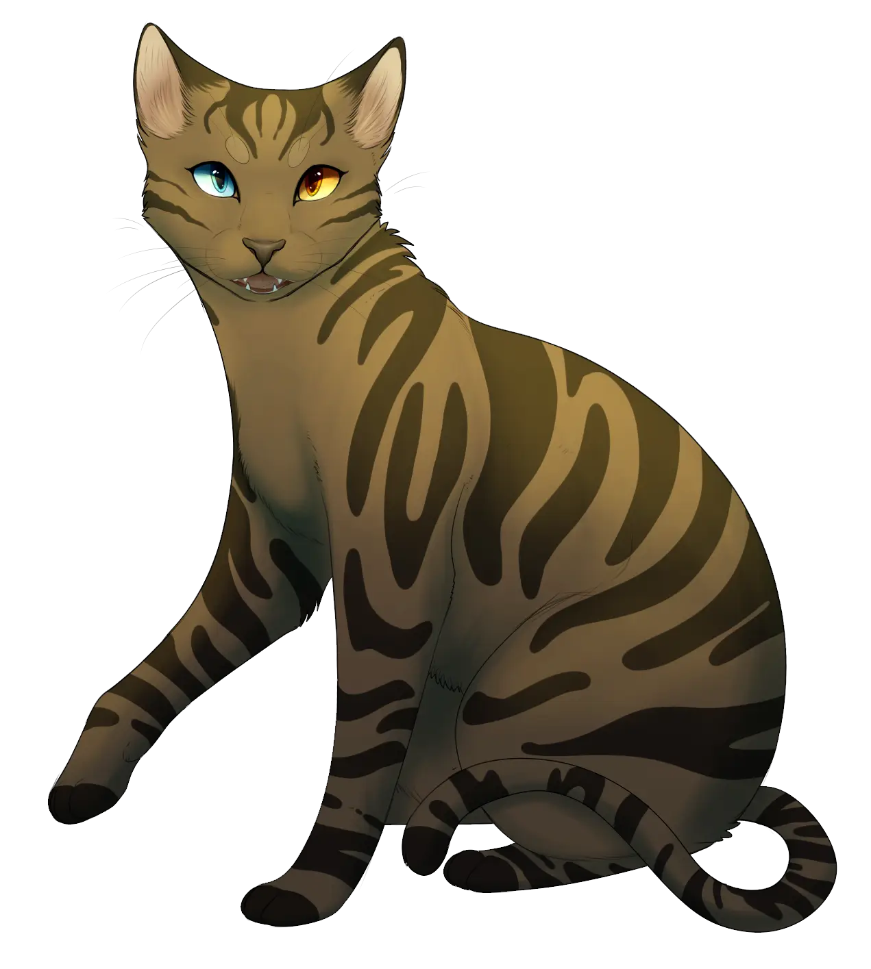 Striped Cat Illustration