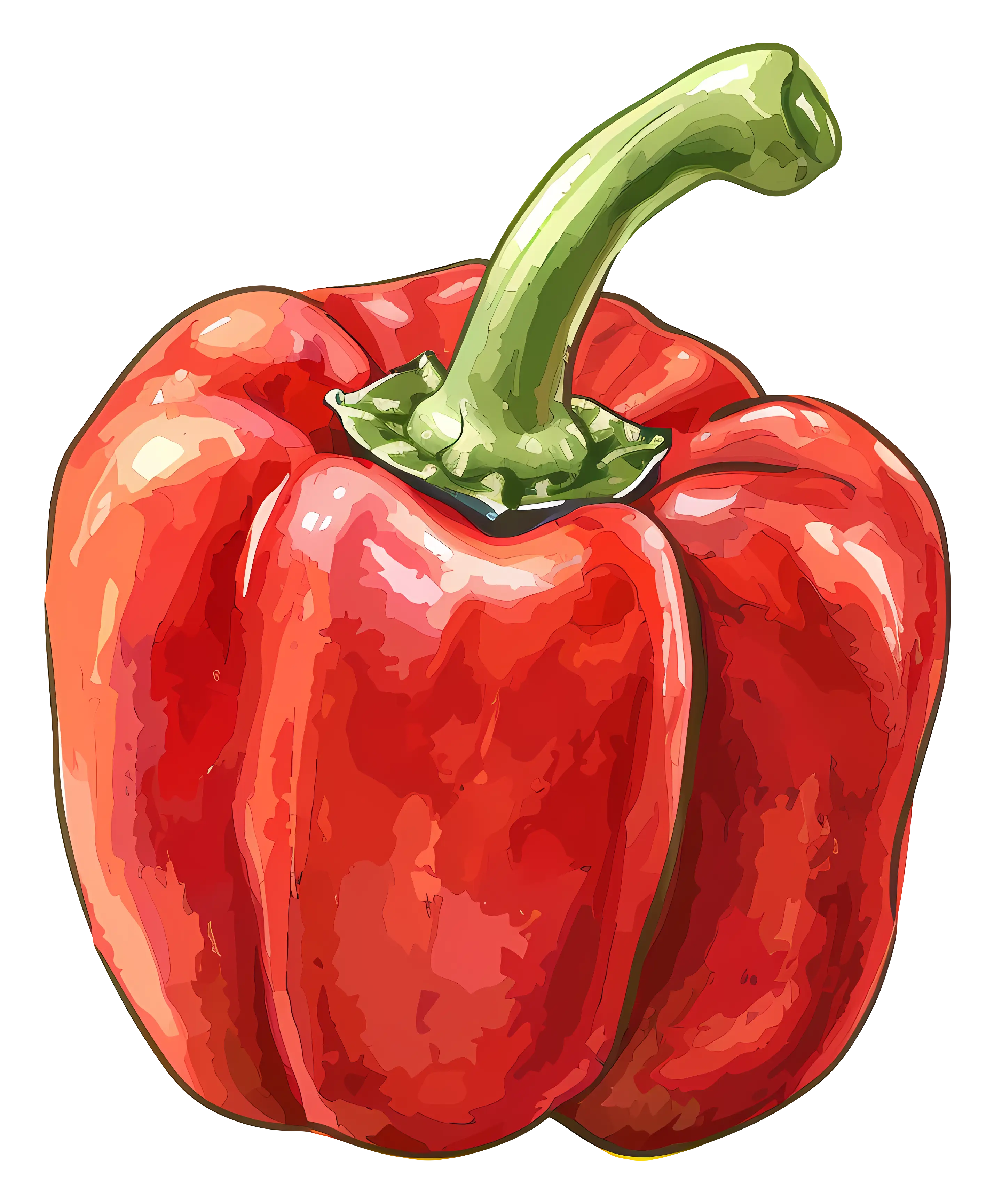 Red Bell Pepper Illustration