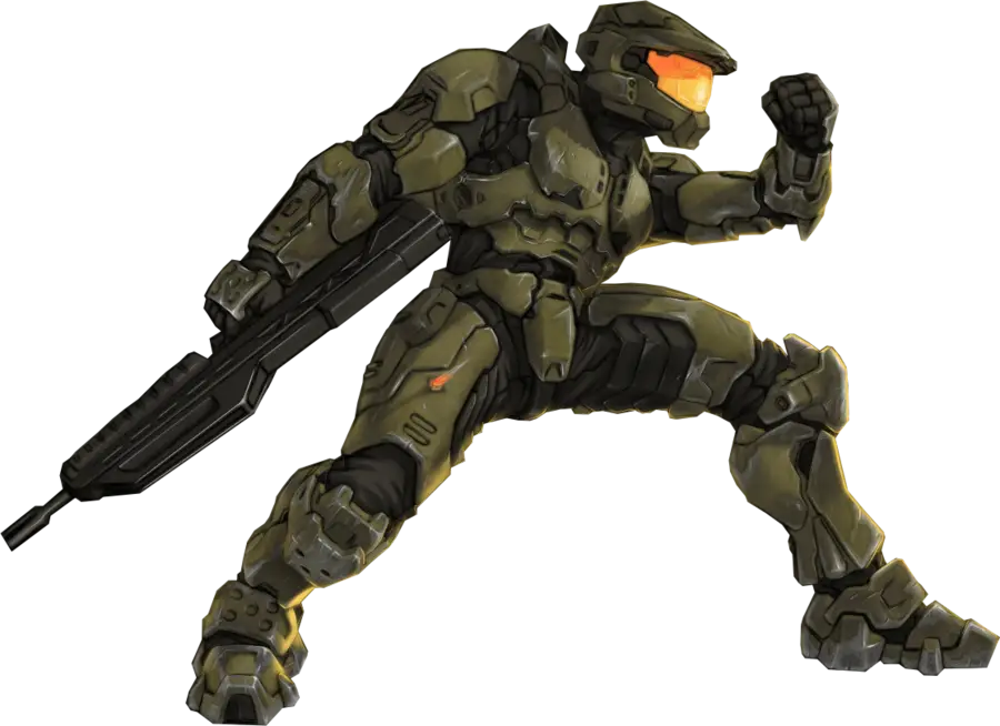 Armored Space Warrior with Weapon