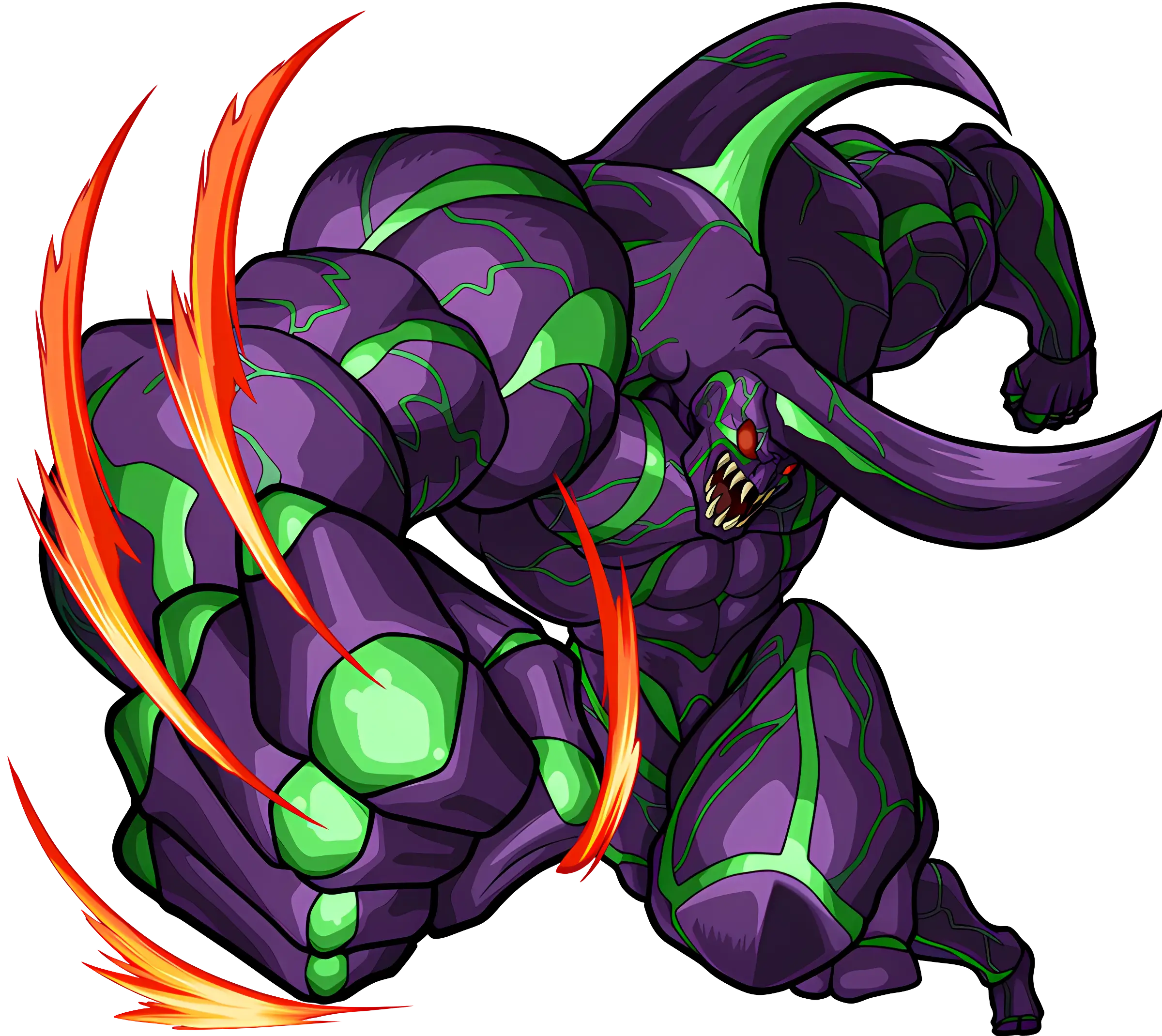 Powerful Purple and Green Monster