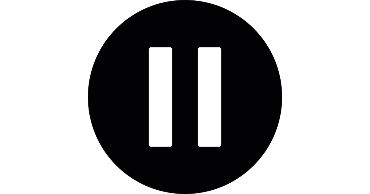 Simple Black Pause Button Icon