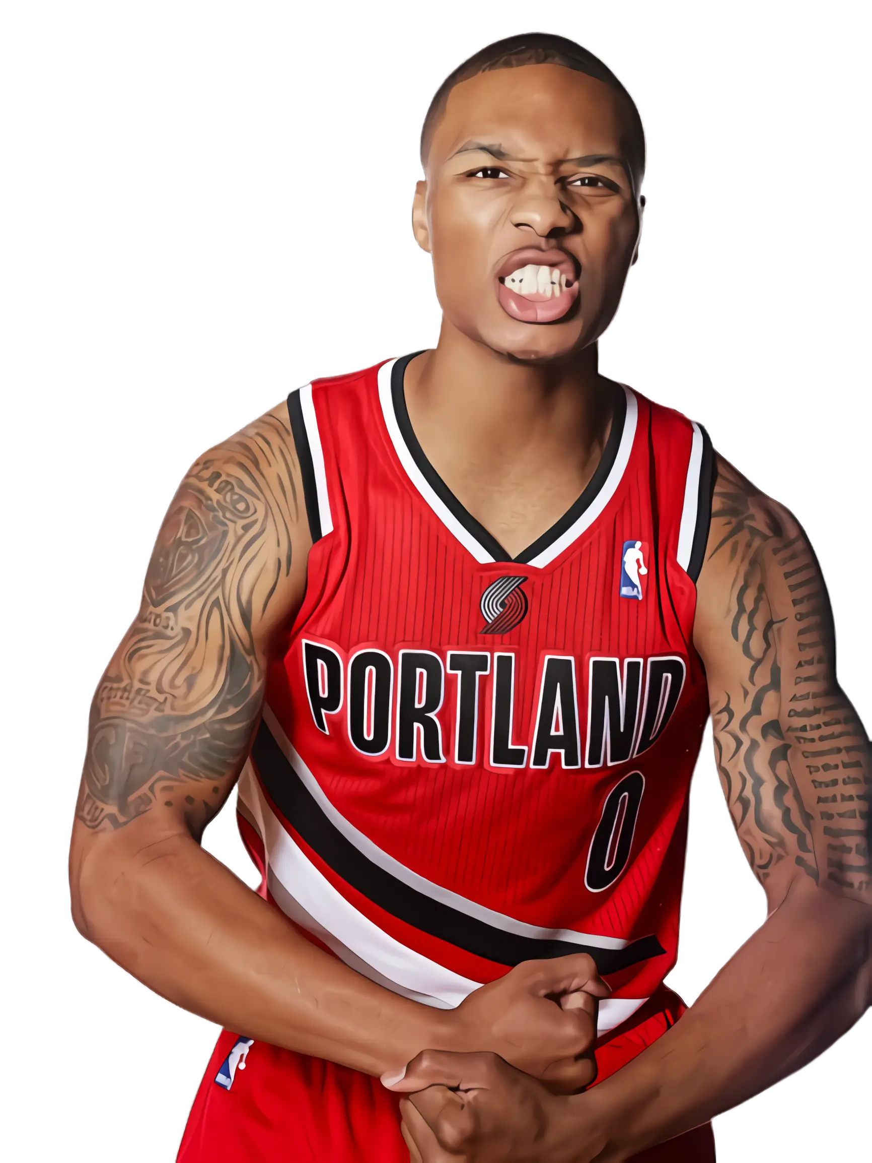 Basketball Player in Red Jersey