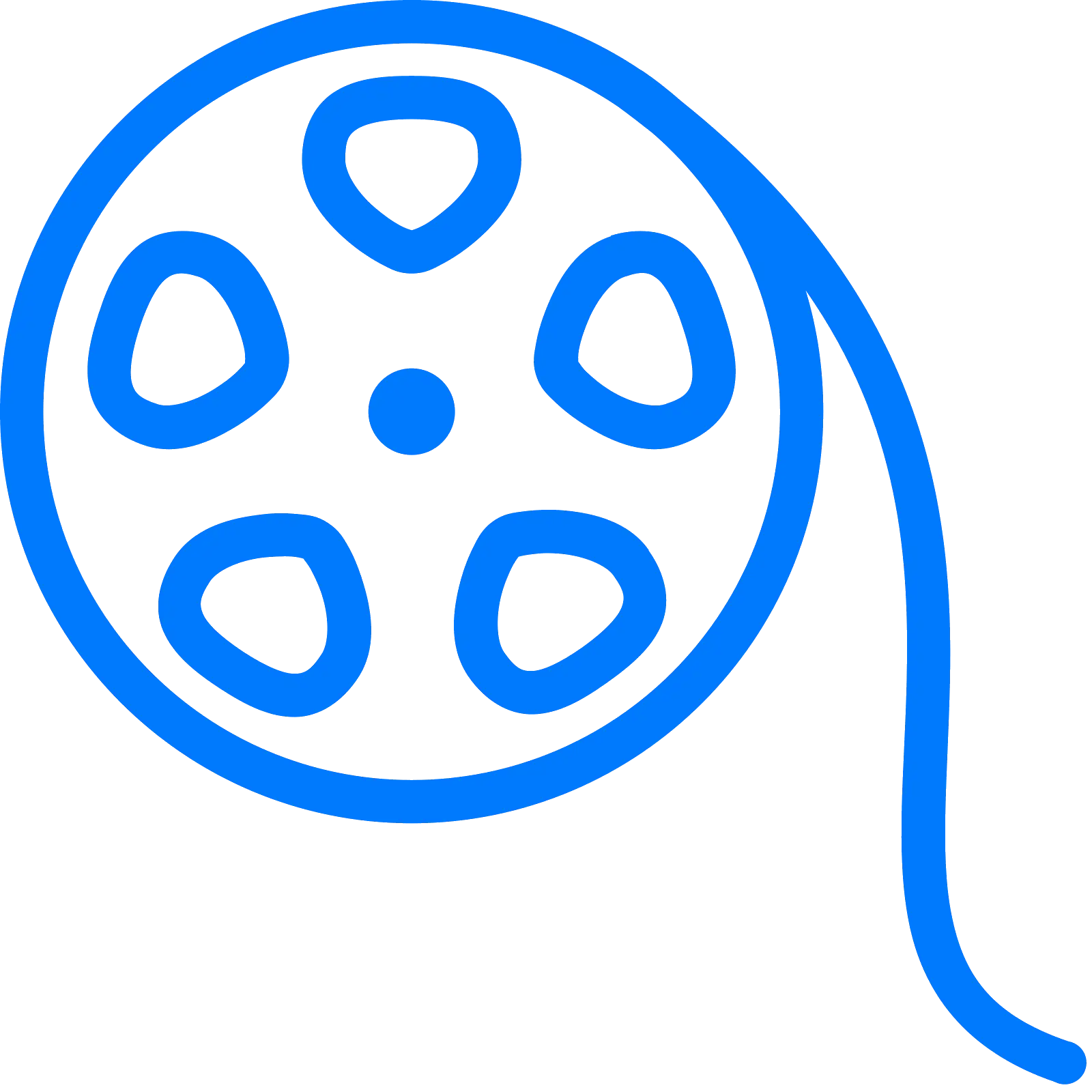 Blue Film Reel Icon