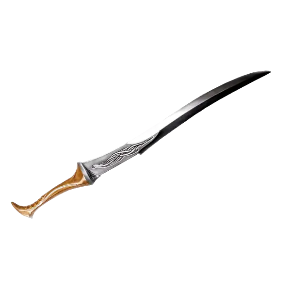 Curved Sword with Golden Handle