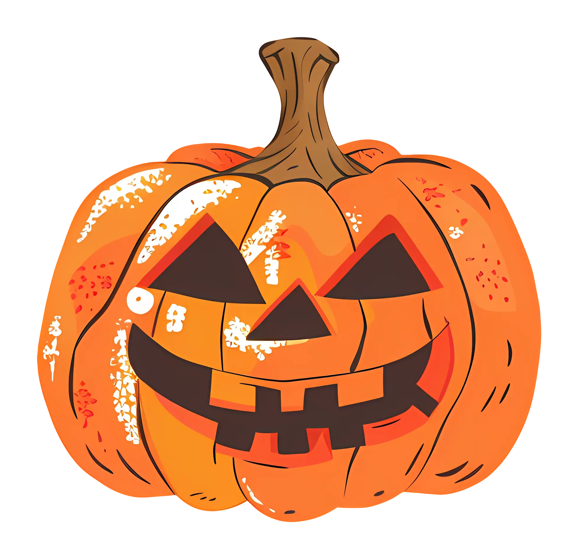 Spooky Halloween Pumpkin Illustration