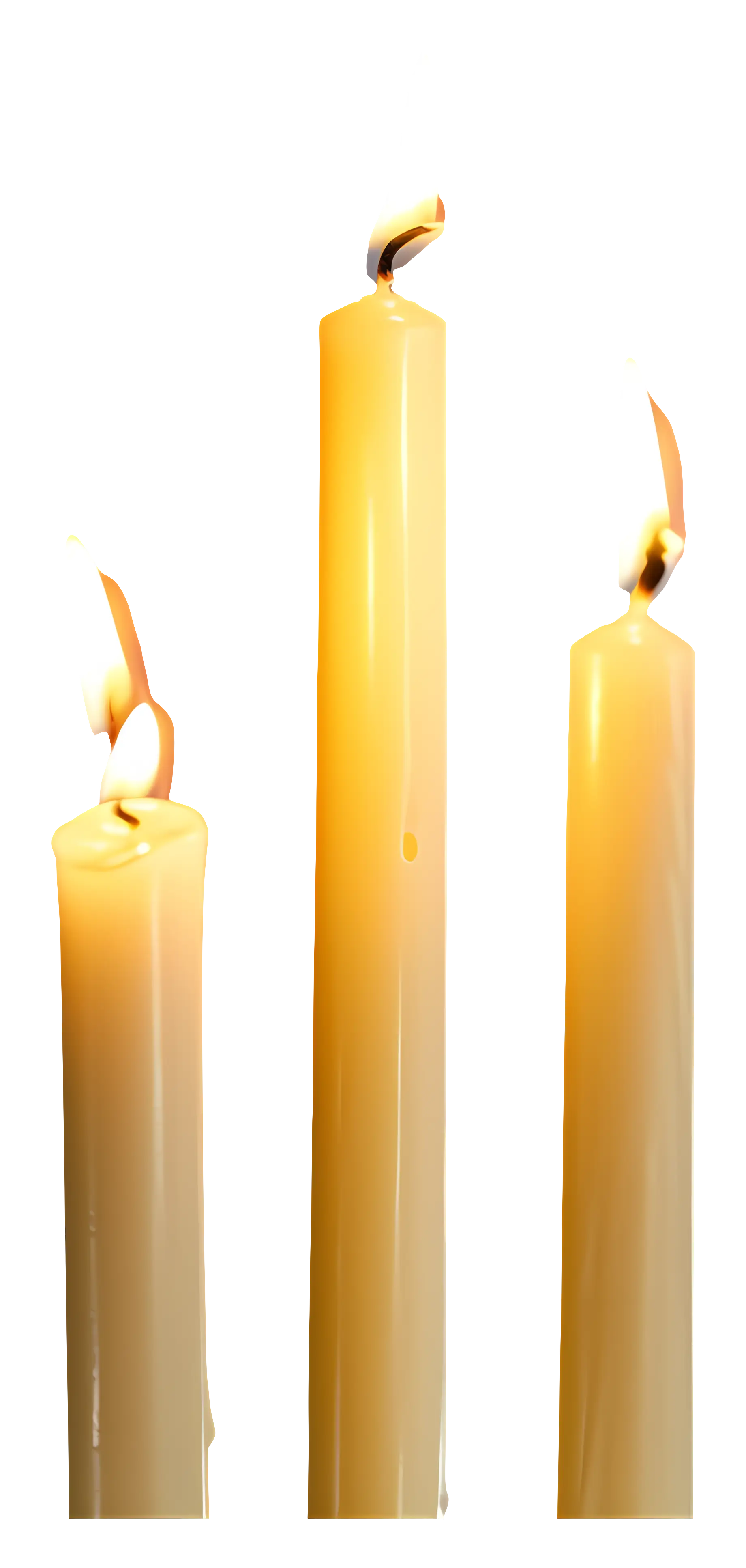 Burning Candles with Flames