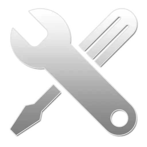 Silver Wrench and Screwdriver Icon