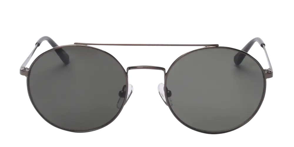 Round Sunglasses with Dark Lenses