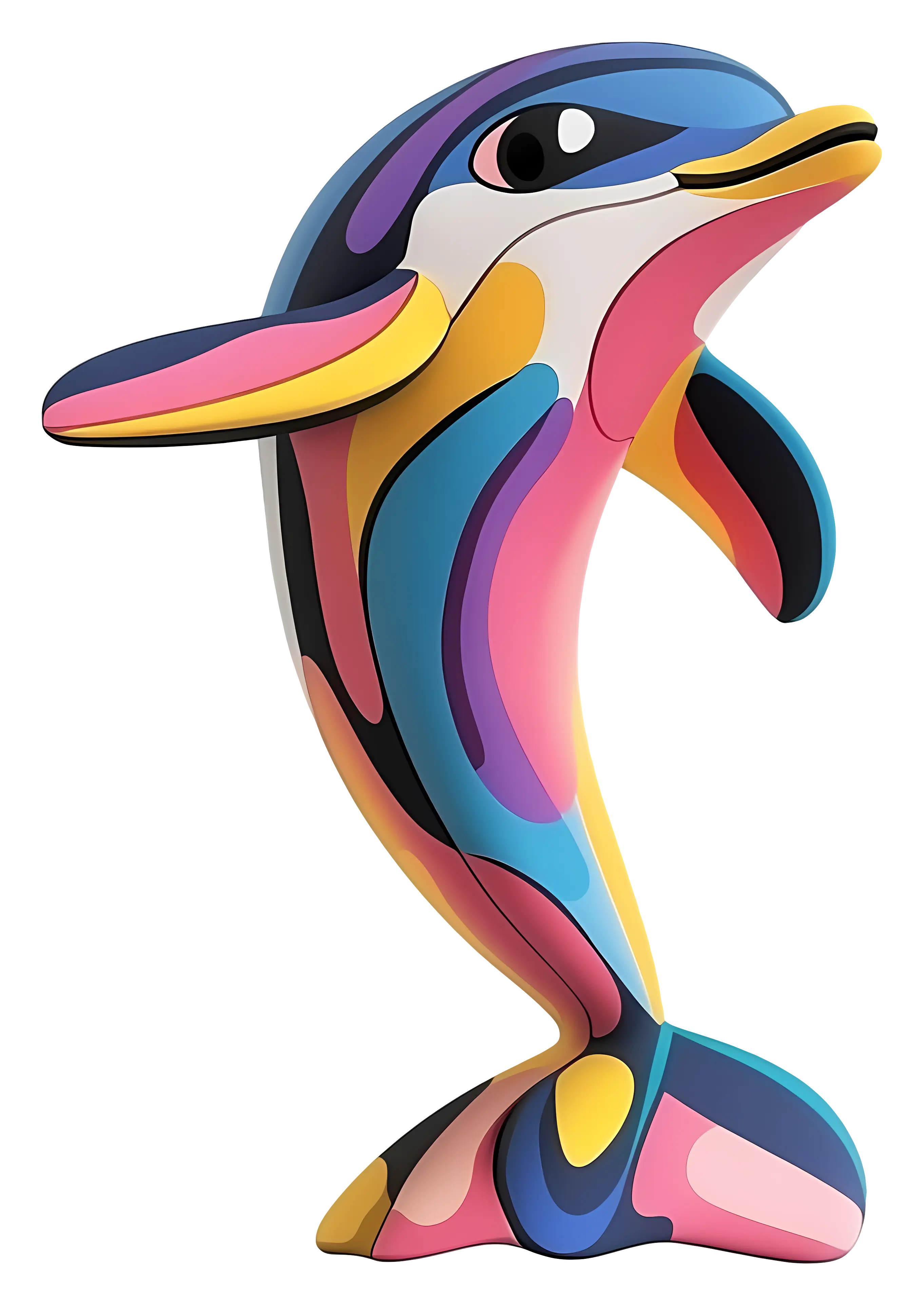Colorful Artistic Dolphin