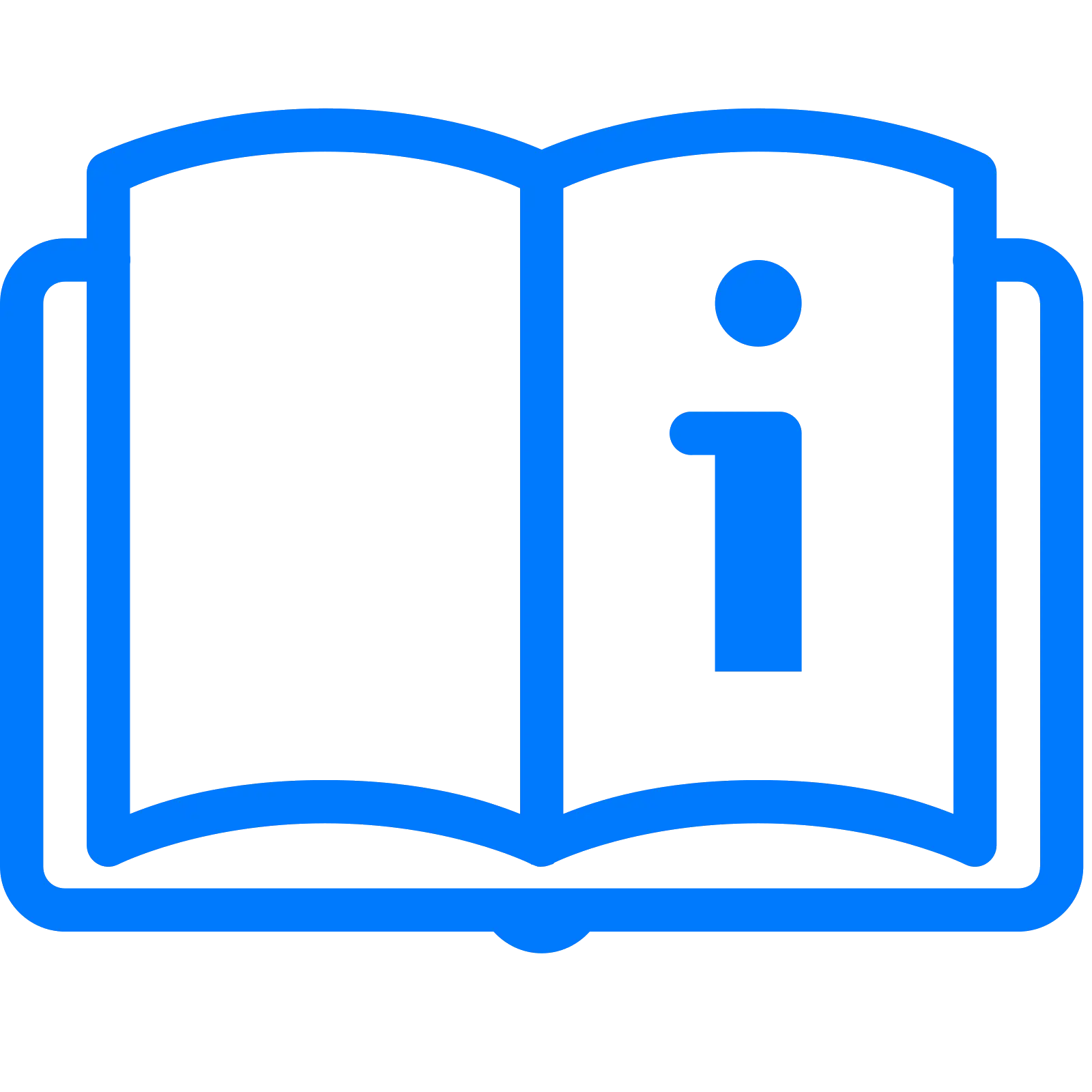 Blue Information Book Icon