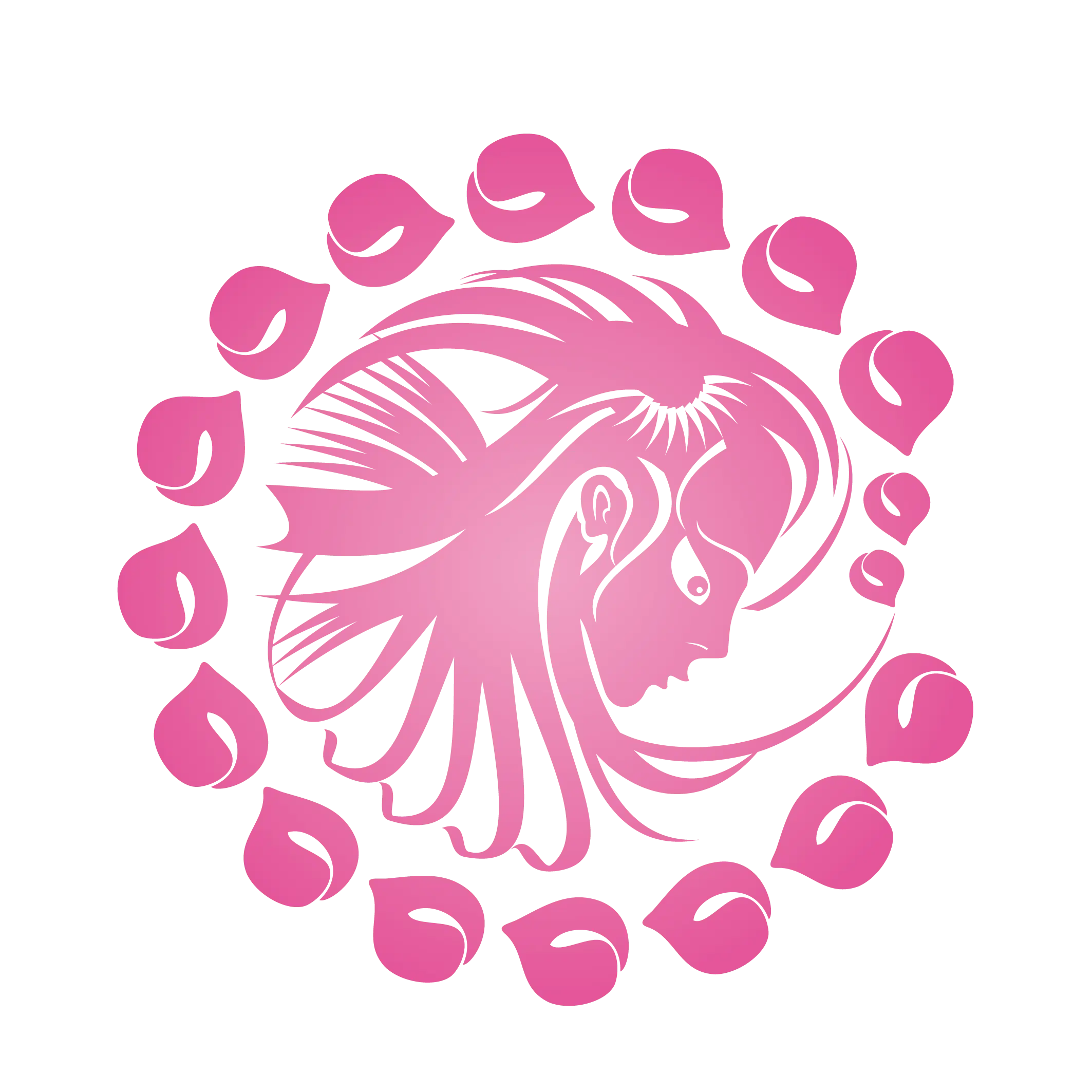 Pink Virgo Zodiac Symbol Design