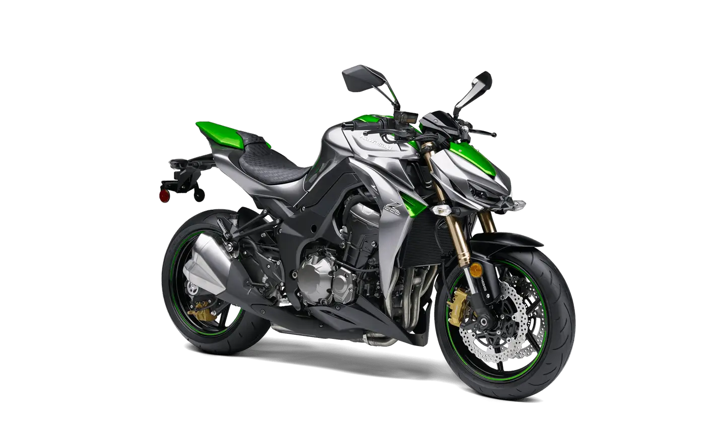 Green and Silver City Motorcycle Design