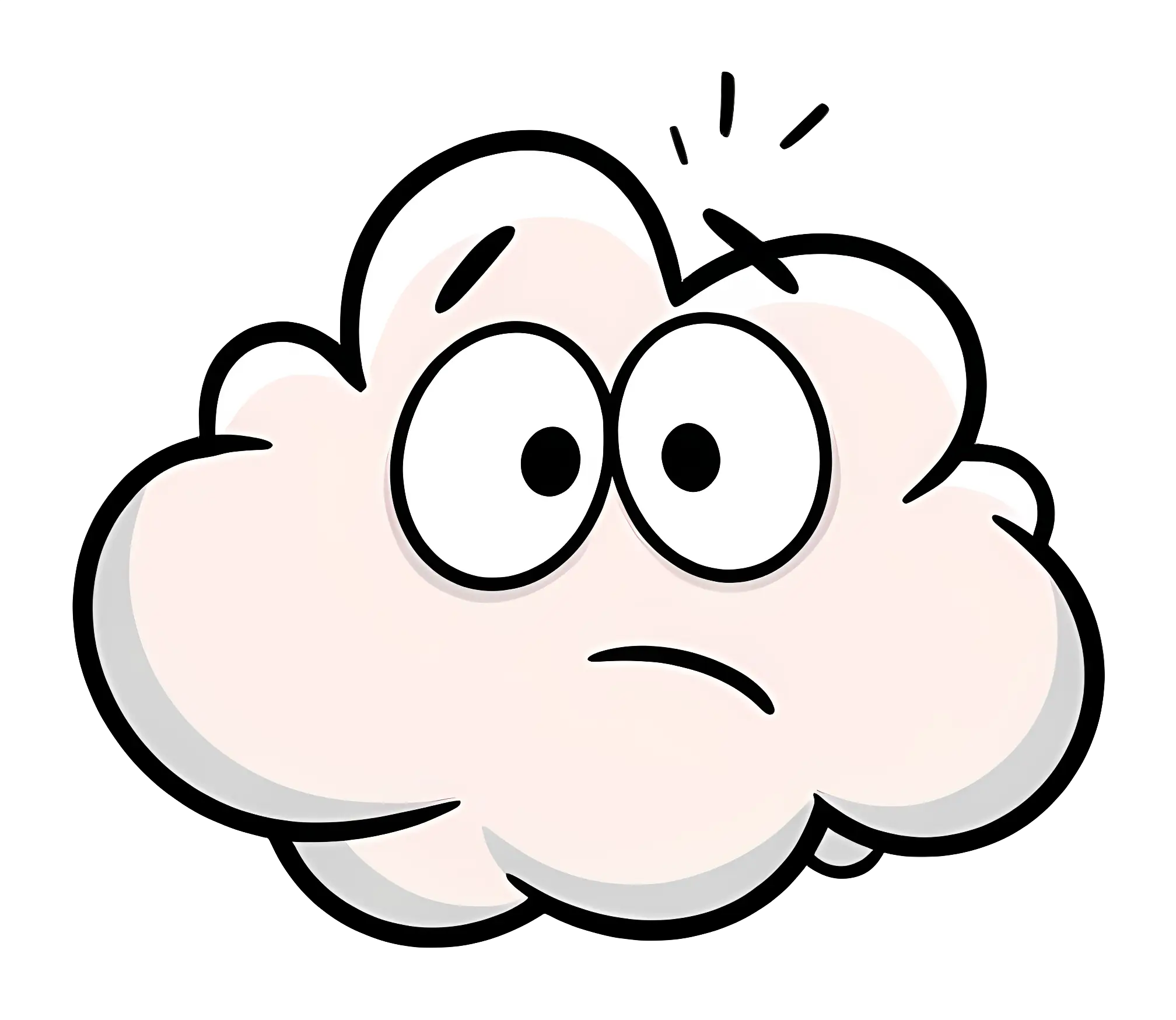 Worried Cartoon Cloud