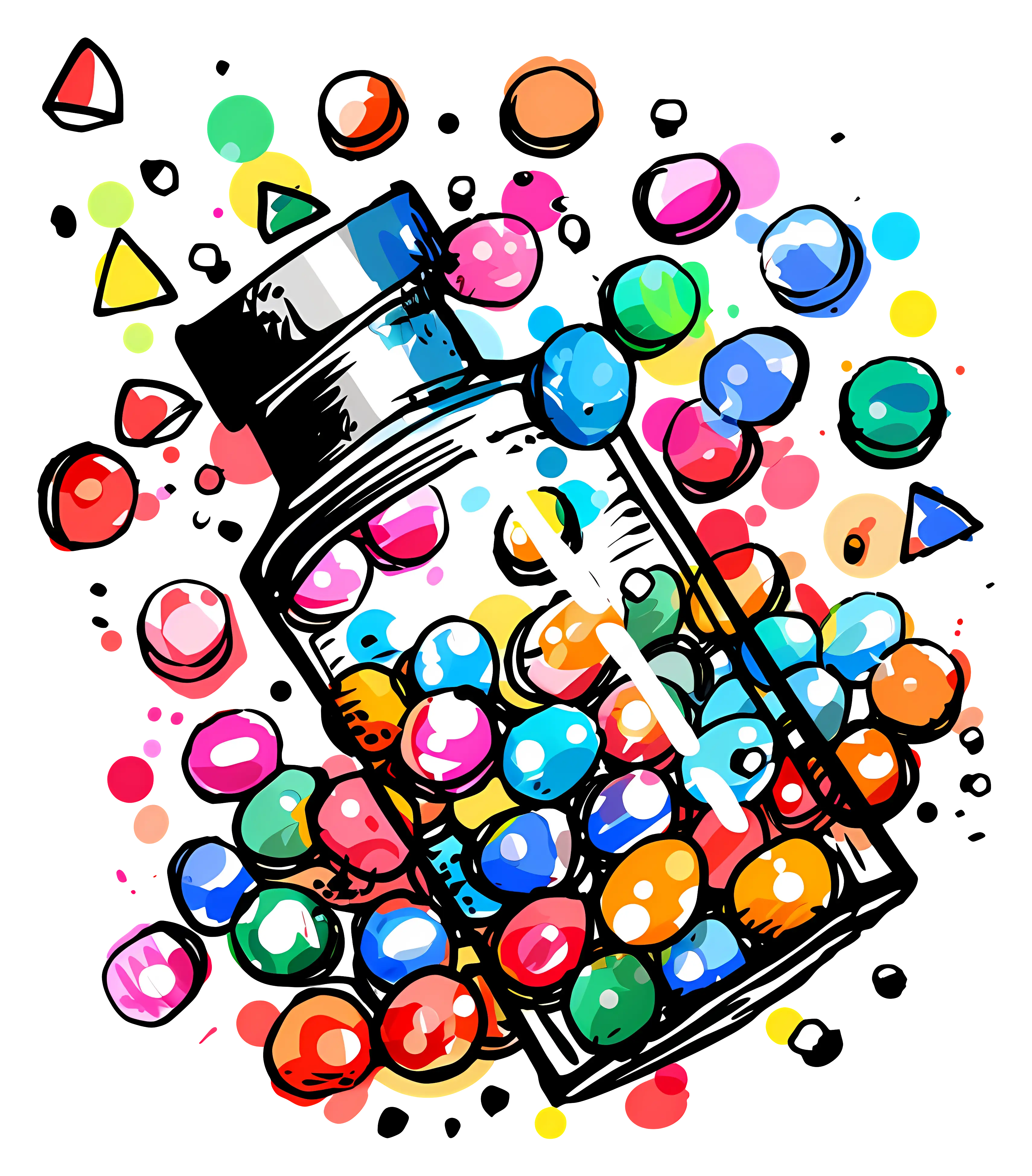 Colorful Candy Jar