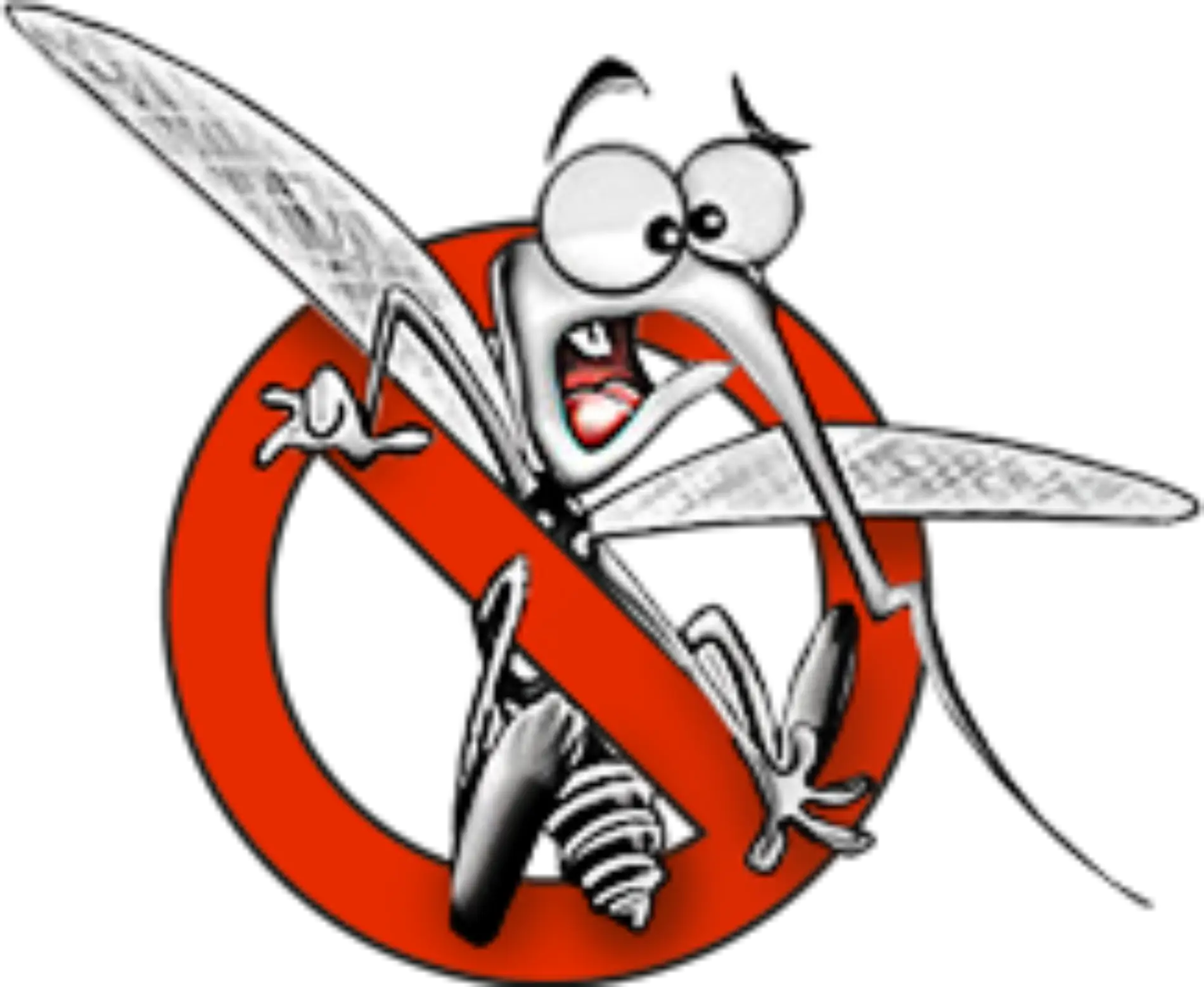 No Mosquito Cartoon Illustration