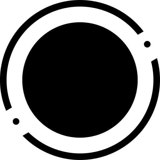 Black Circular Icon Logo Design