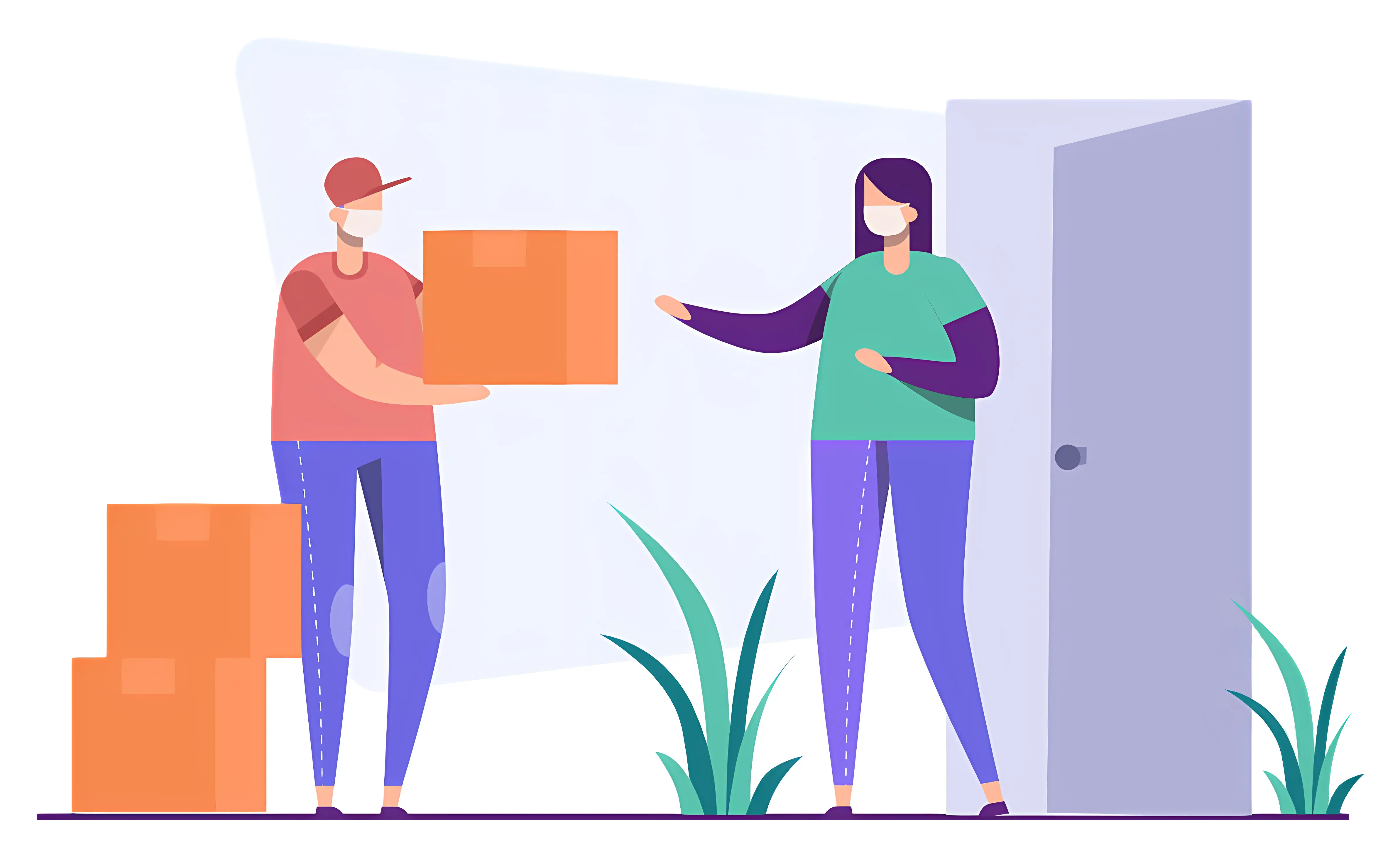 Package Delivery Service Illustration