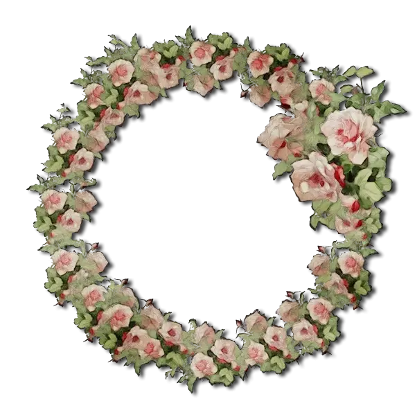Floral Wreath with Lovely Pink Roses