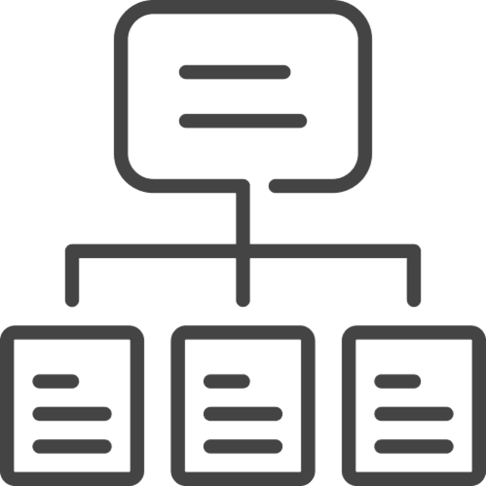 Simplified Hierarchical Chart Icon