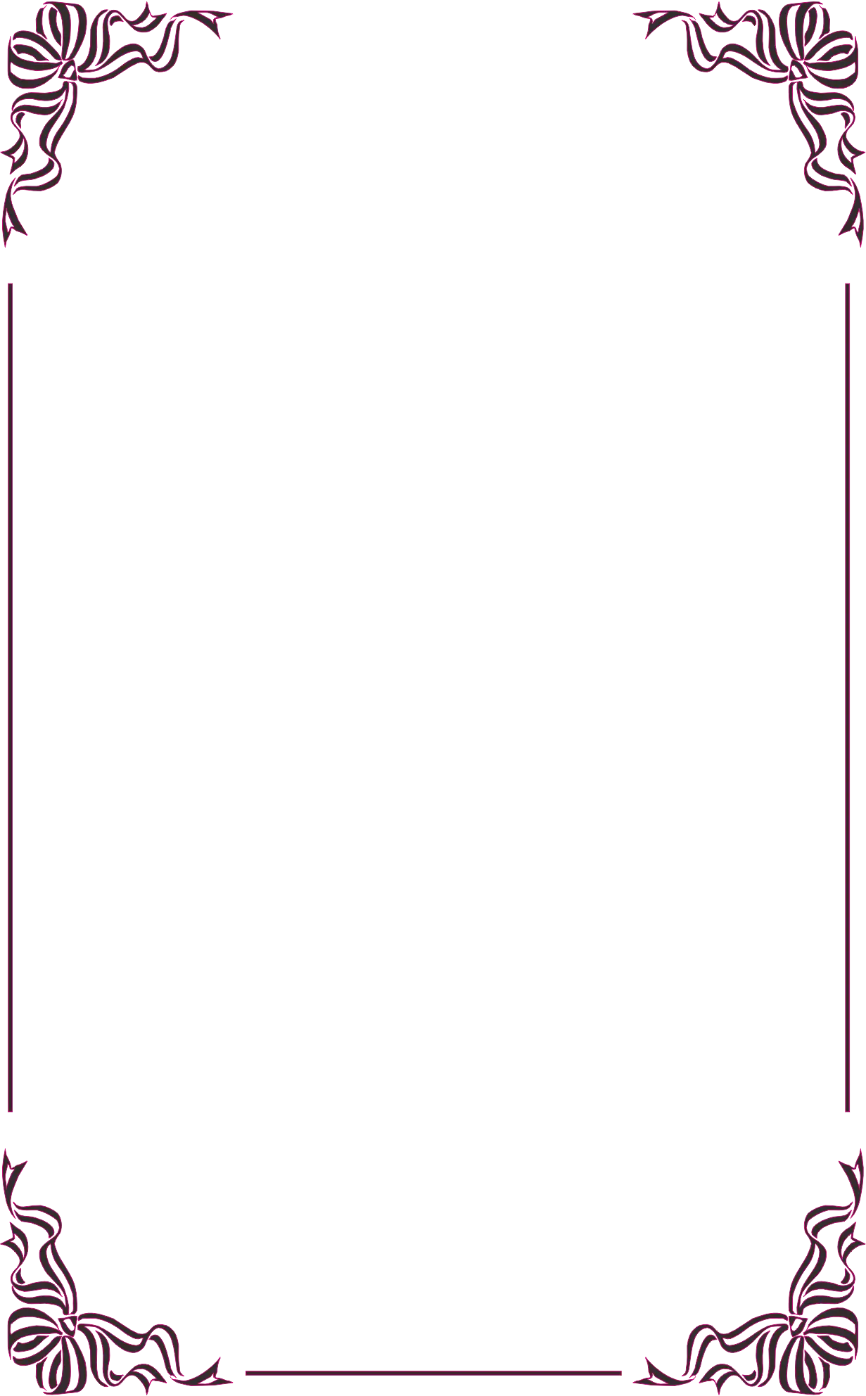 Decorative Frame with Ribbons