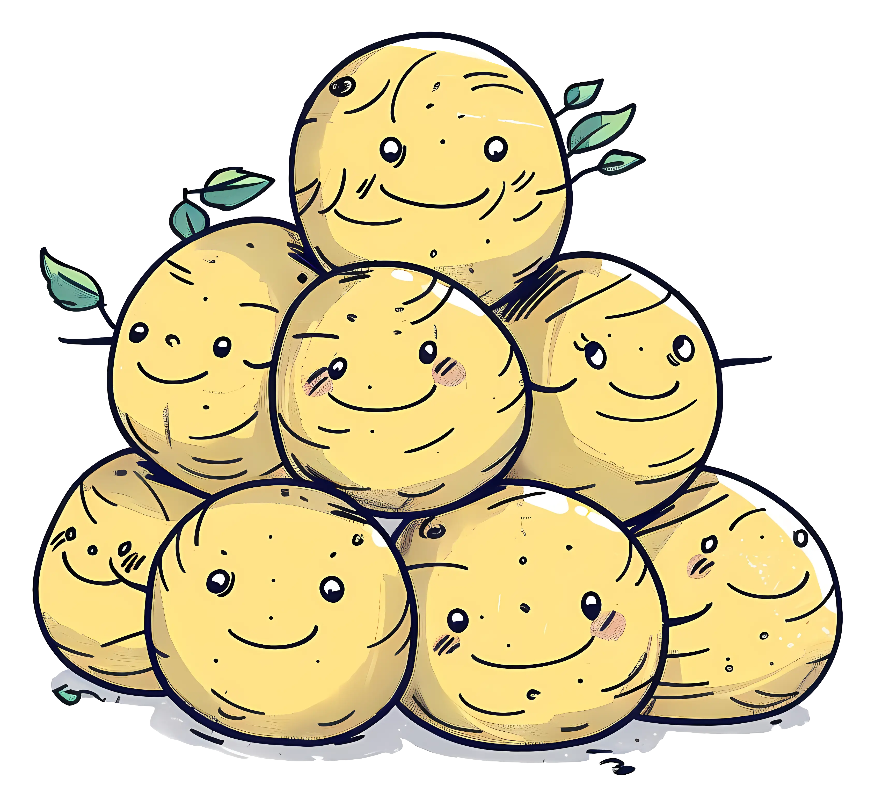 Cute Potatoes with Faces