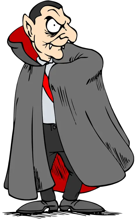 Cartoon Vampire Character for Halloween Theme