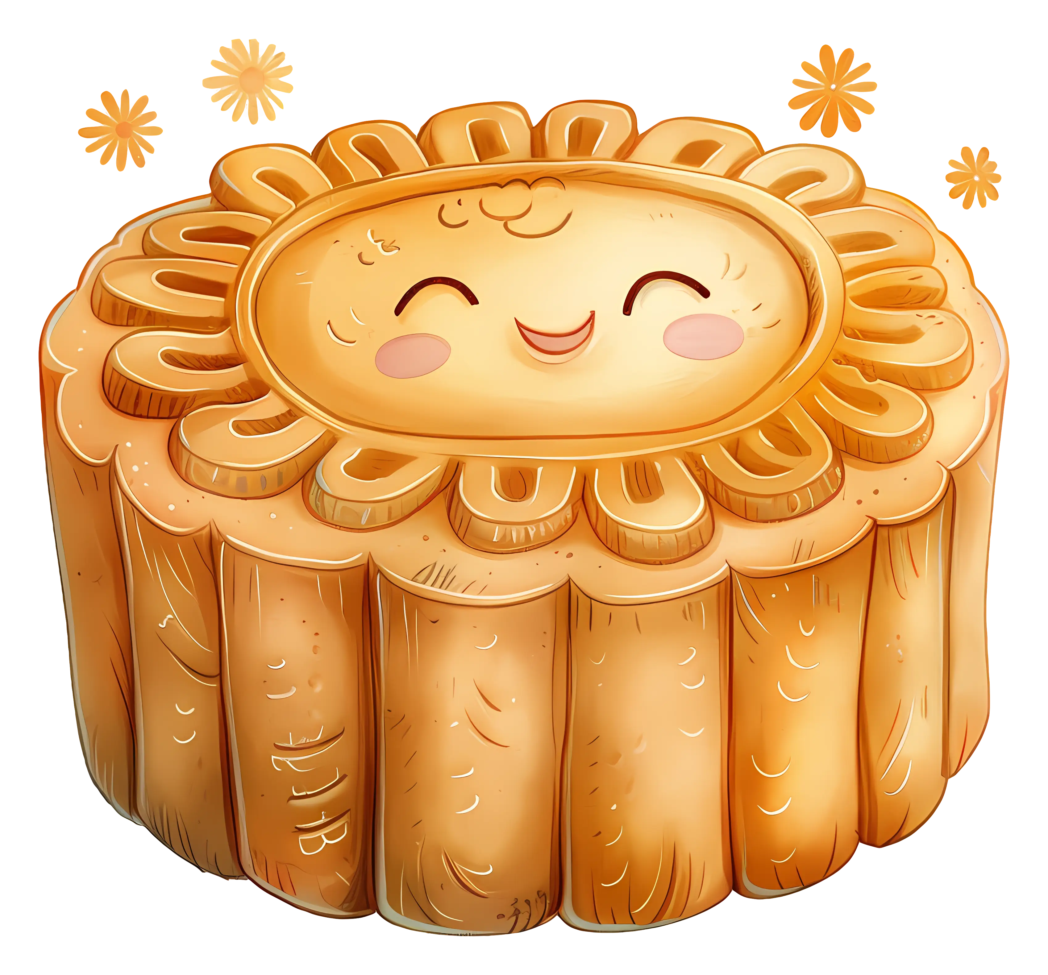 Cute Mooncake with a Smile