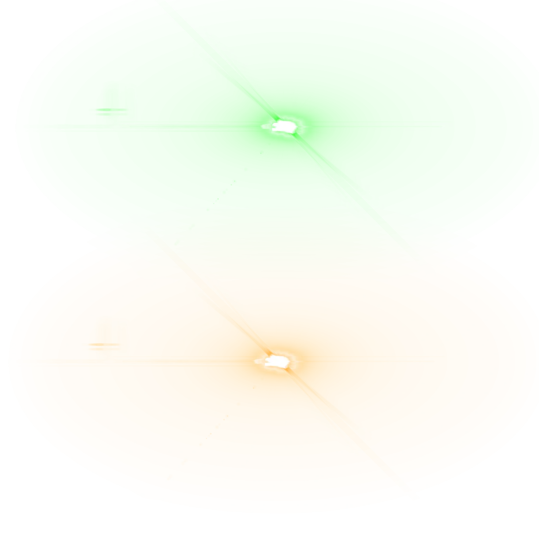 Green and Orange Light Effects