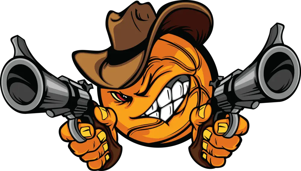 Cowboy Emoji with Guns
