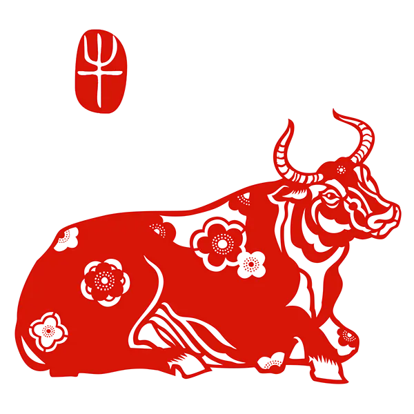 Chinese Paper-Cut Ox for Lunar New Year