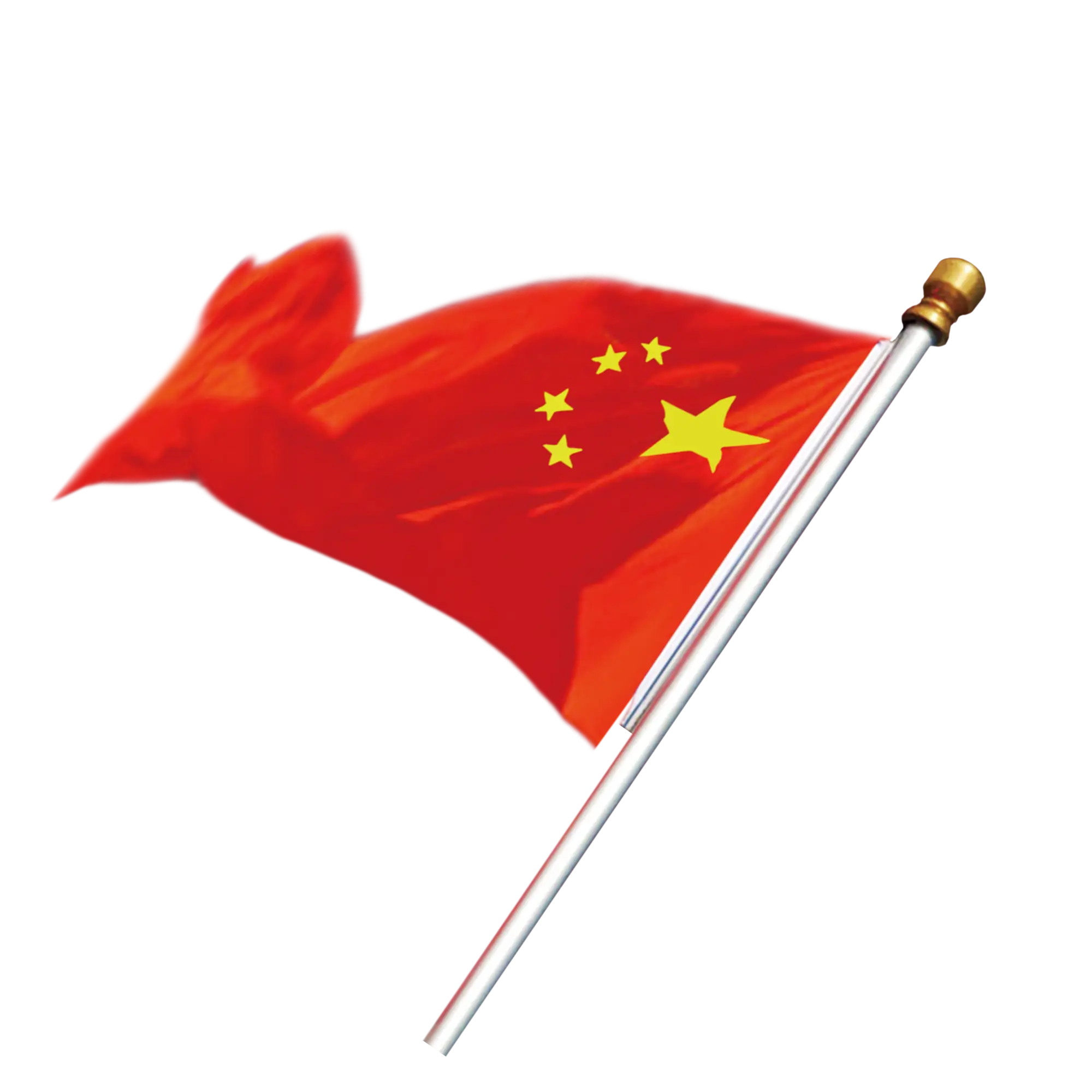 China National Flag with Red Background and Yellow Stars