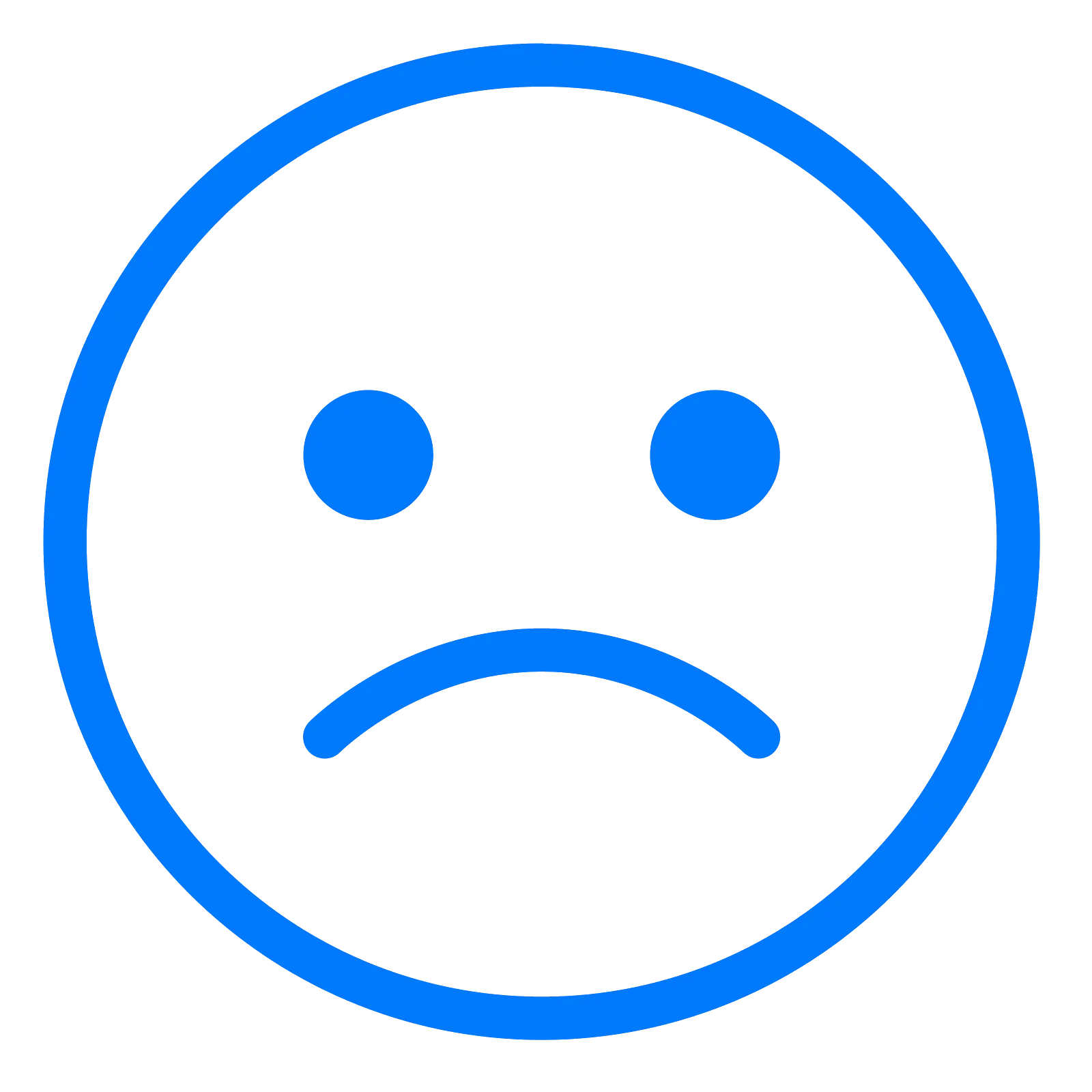 Blue Sad Face Emoji for Expressing Unhappiness