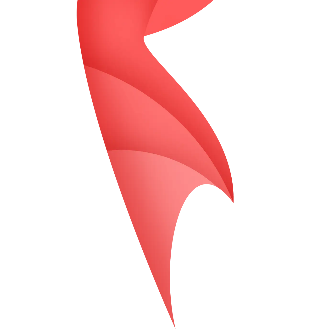 Red Ribbon Decorative Element