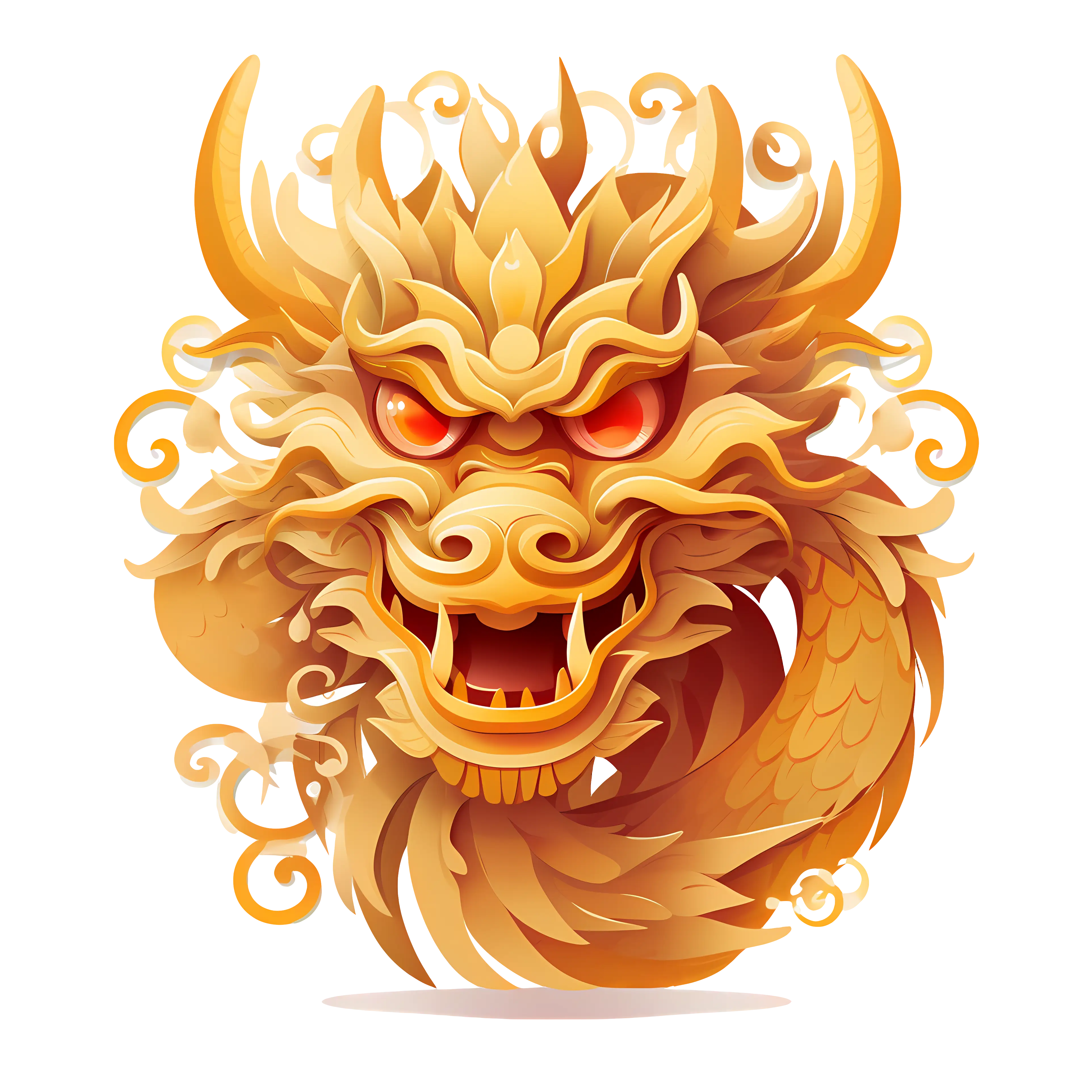 Golden Dragon Illustration
