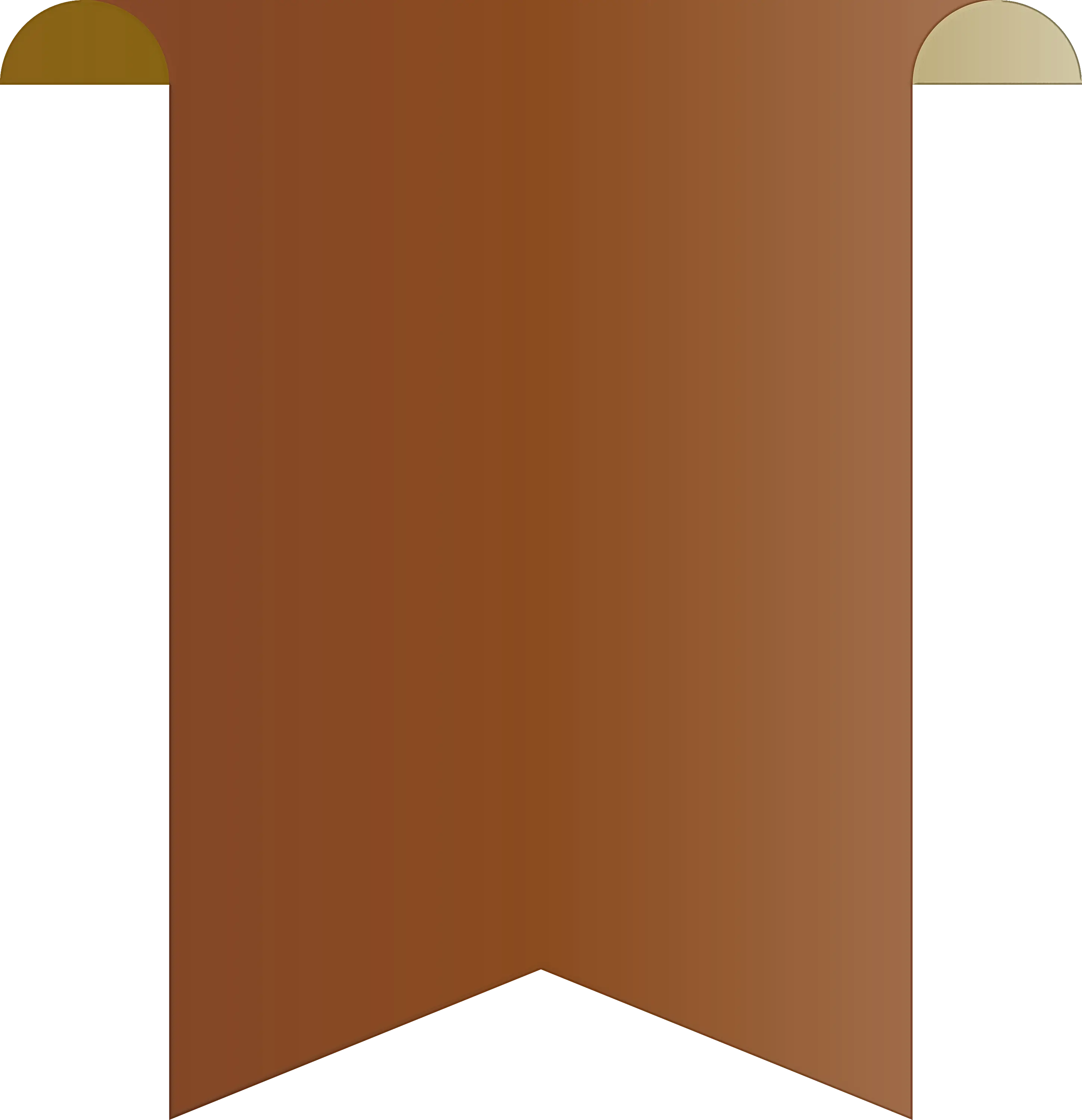 Brown decorative ribbon banner