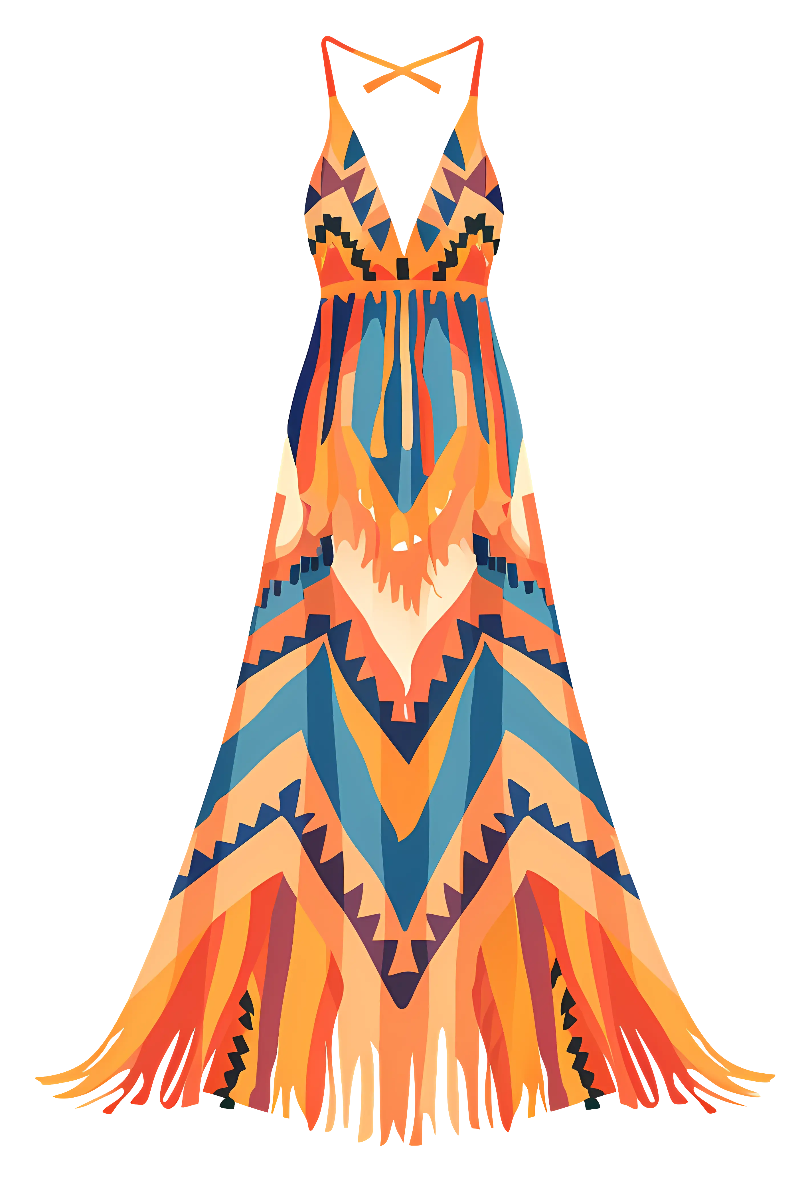 Colorful Patterned Dress
