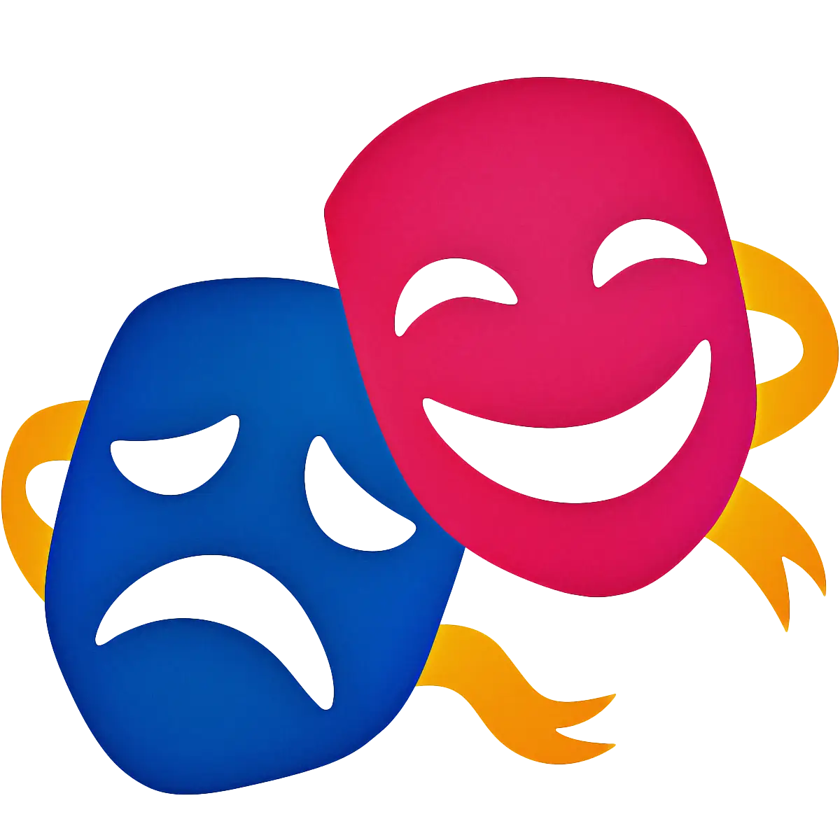 Drama Masks of Comedy and Tragedy Illustration
