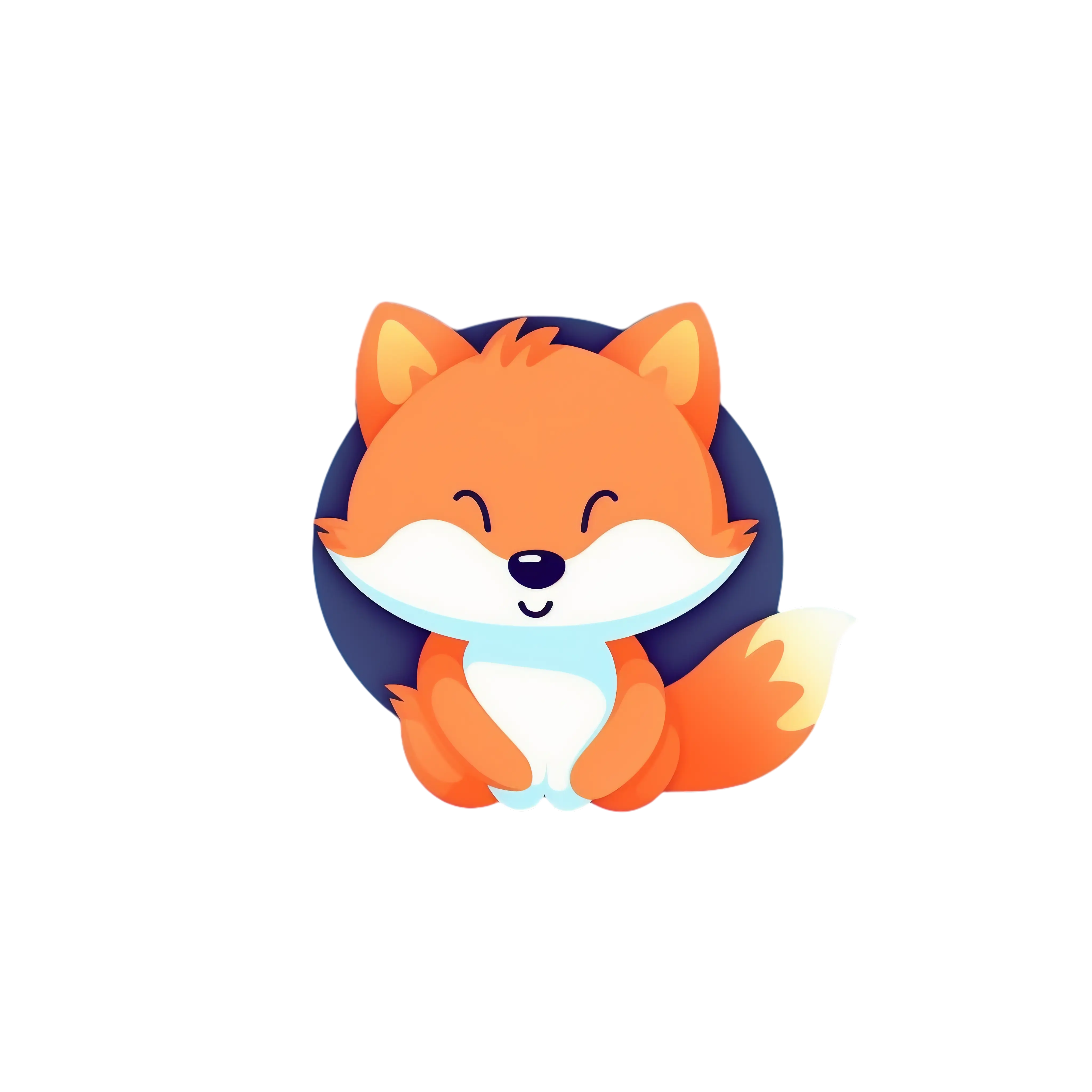 Happy Cartoon Fox Illustration