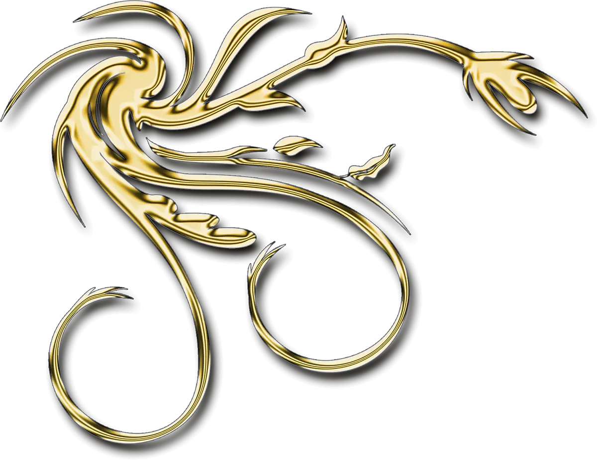 Golden Flourish Decorative Art