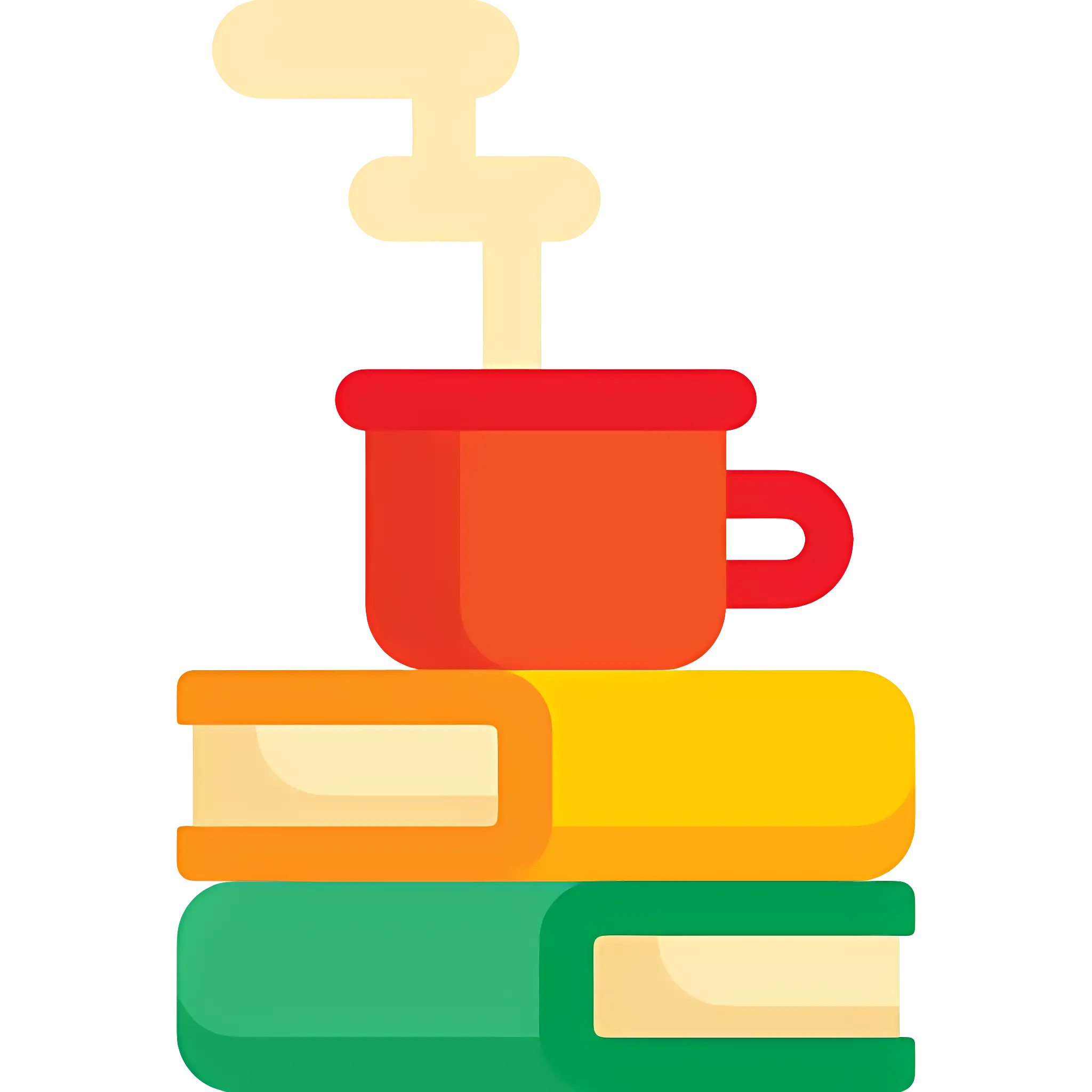 Coffee Mug with Books - Cozy Study Concept