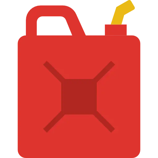 Red Gas Can with Spout