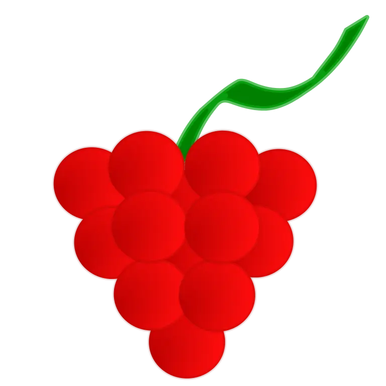 Red Grape Cartoon Illustration