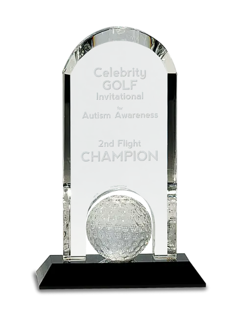 Crystal Golf Champion Trophy