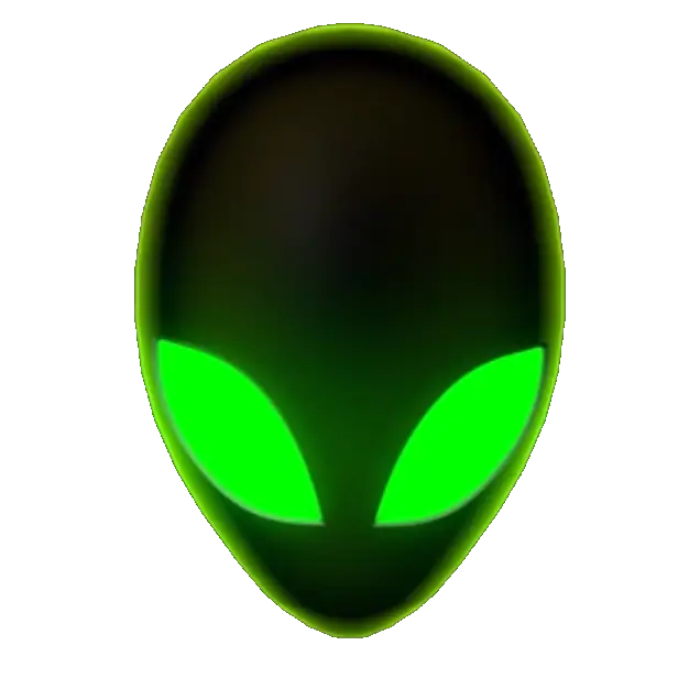 Green Alien Head Illustration