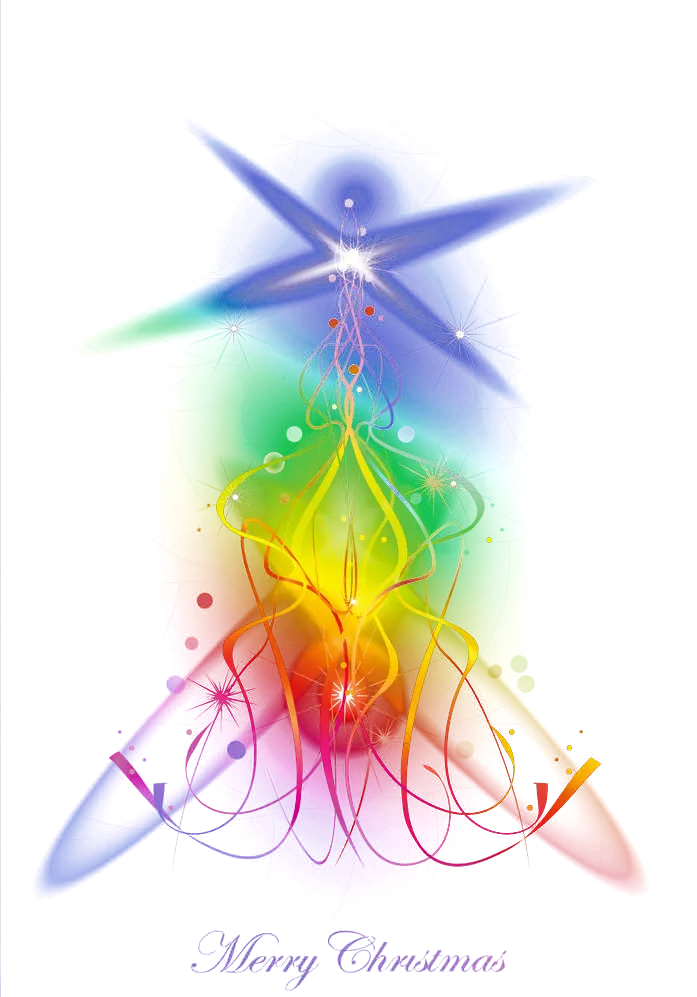 Colorful Christmas Tree with Star