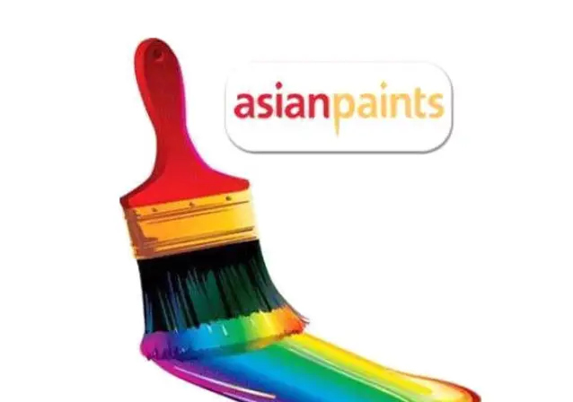 Colorful Paint Brush with Asian Paints Logo