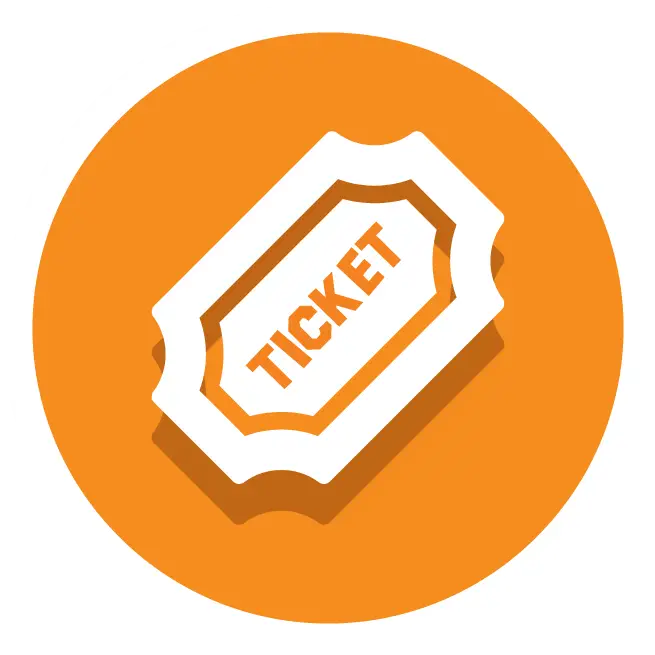 Orange Ticket Icon