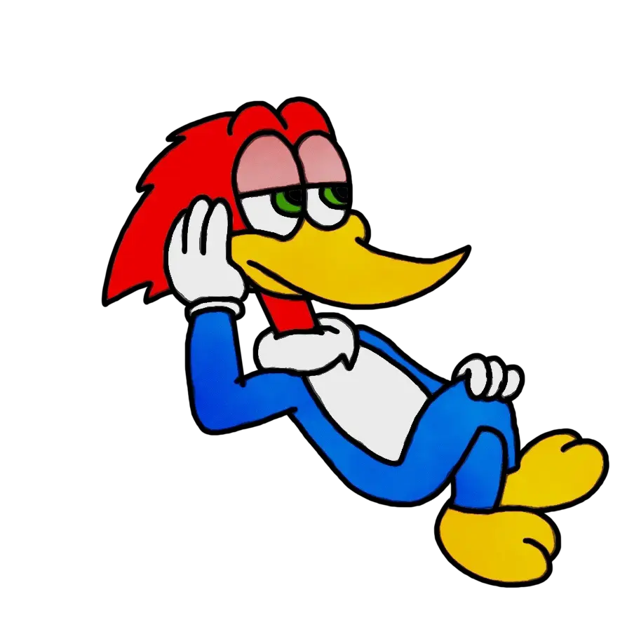 Relaxed Cartoon Bird Character