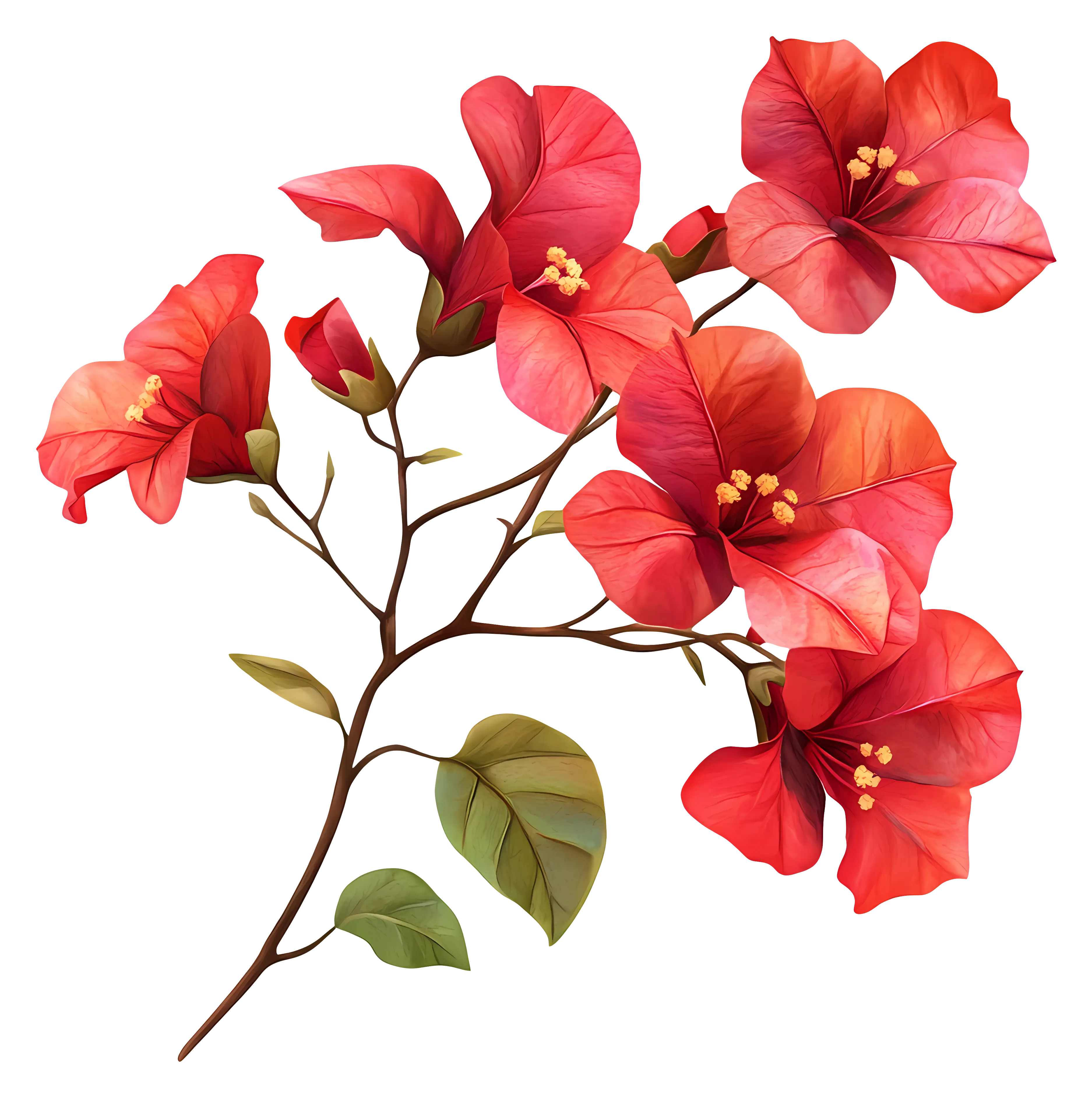 Red Flowers Illustration